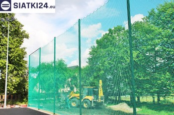 Siatki Łask - Zabezpieczenie za bramkami i trybun boiska piłkarskiego dla terenów Łasku